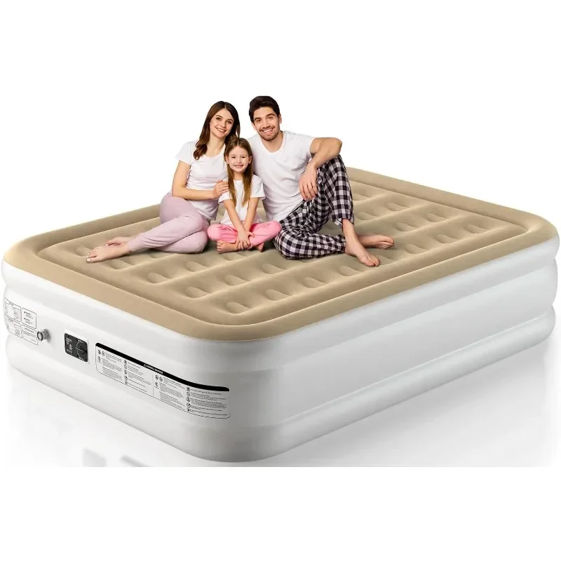 

Ezyrest Air Mattress with Built in Pump, for Camping Guest, Antileak Blow Up Mattress with Soft Flocked Top