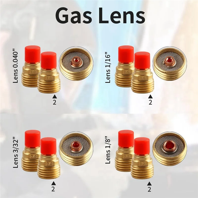 

BAAG-58 PCS TIG Welding Torch Kit 040Inch-1/8Inch Gas Lens Setup WP-9/20/25