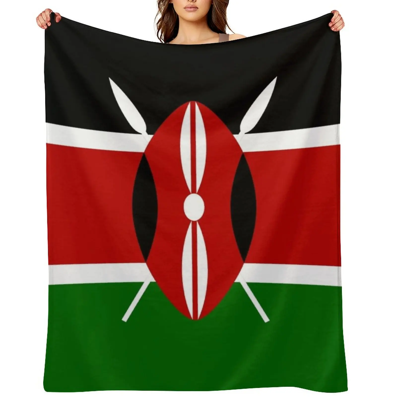 

Flag of Kenya Throw Blanket decorative Bed Decorative Sofa Warm Blankets