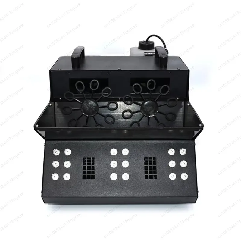 

Профессиональная дымовая машина DMX512 с эффектом пузырьков, 1500 Вт, двухроликовая, с RGBW LED подсветкой и пультом ДУ для свадеб и дискотек