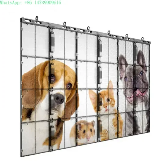 Indoor P3.91-7.81 Transparent Advertising Big Shopping Mall LED Screen Display