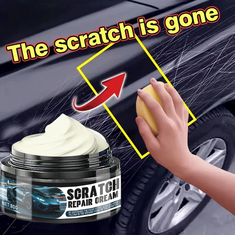 Universal car paint scratch repair paste, anti-scratch wax polish abrasive agent, suitable for metal and plastic scratch repair