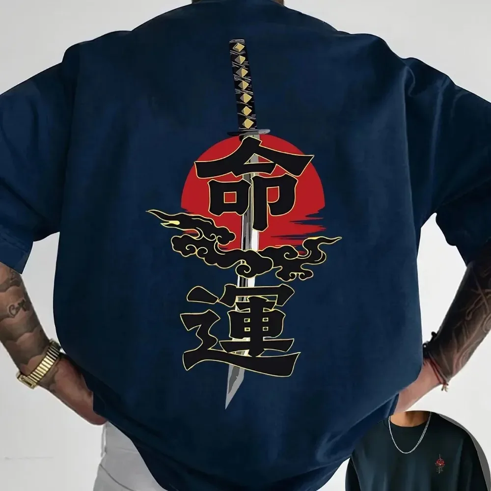 T-shirt japonais Destiny Samurai Sword3Dprint Breatha à séchage rapide pour hommes, grande taille, mode de loisirs en plein air, vêtements parent-enfant Y2K