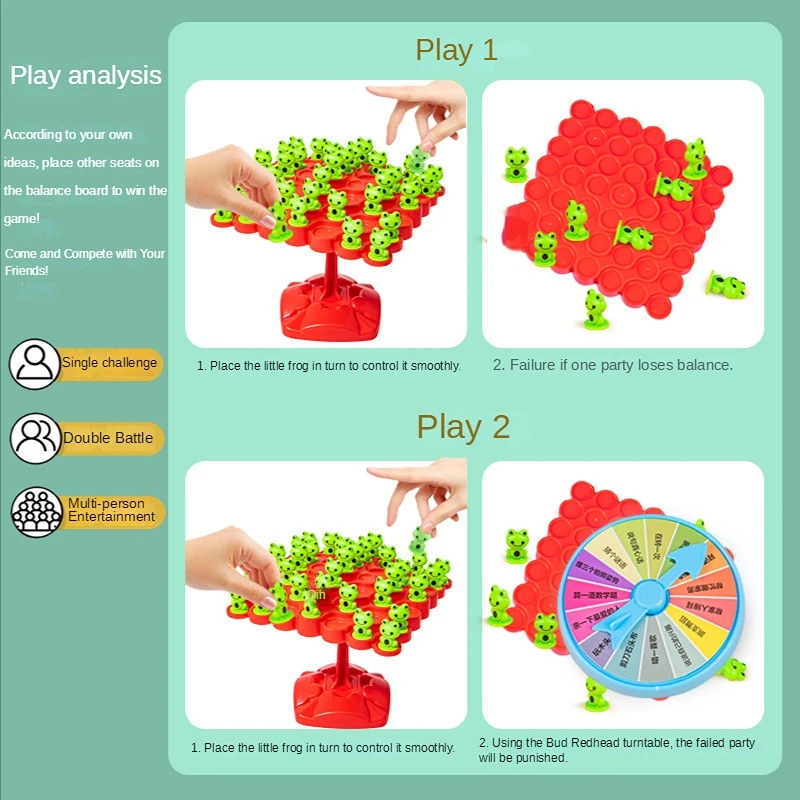 Gra planszowa żaba bilans drzewo edukacyjne Montessori zabawka matematyczna interakcja rodzic-dziecko Tabletop gra zabawka dziecięca Focus zabawka