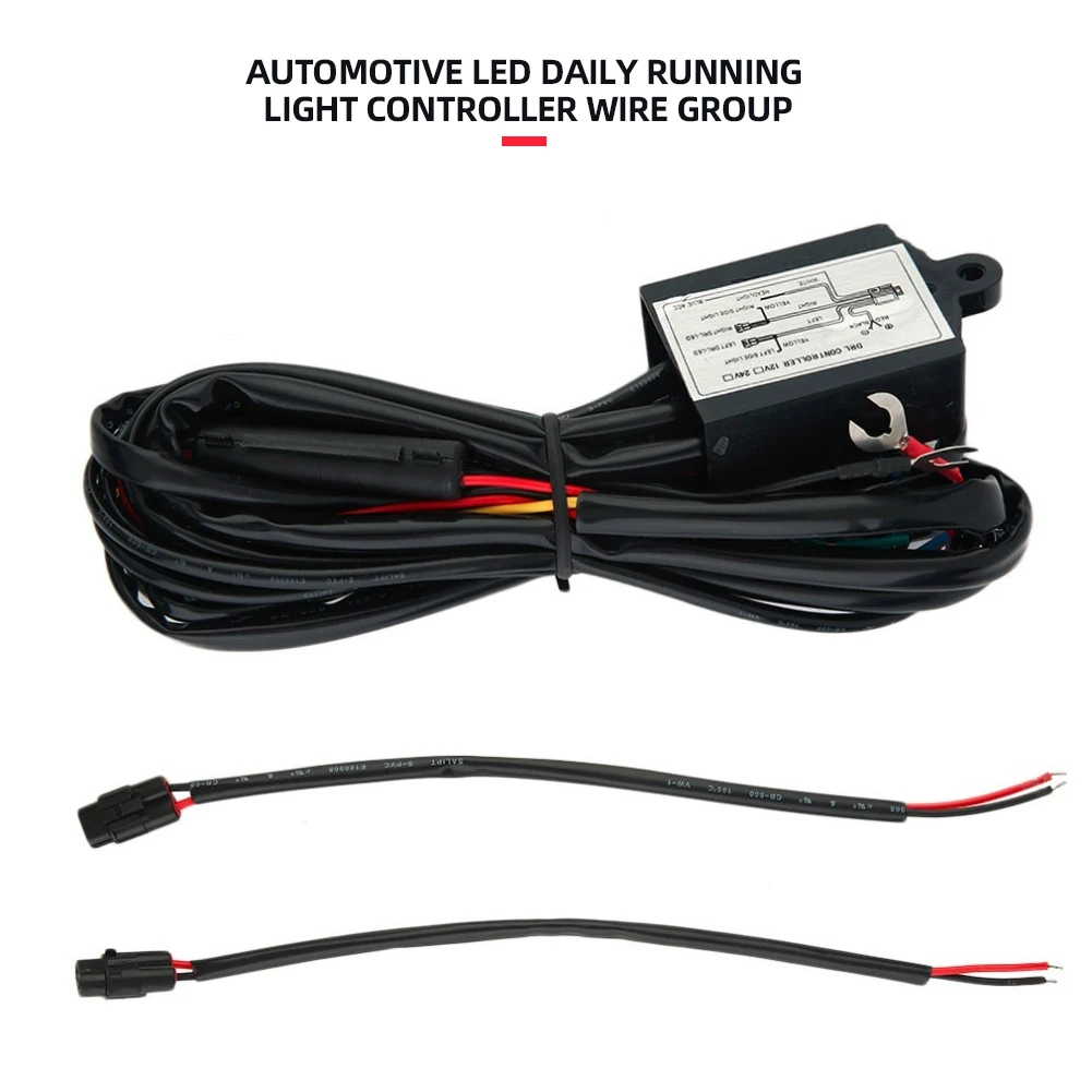 Car DRL Controller Auto LED Daytime Running Light Relay Harness Dimmer On/Off 12-18V with Strobe & Dimming Function