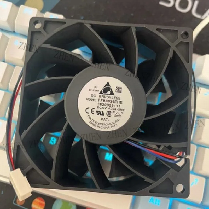 

Y ДЛЯ Delta FFB0924EHE 92X92X38MM DC 24 В 0,75 А 9238 9 см 3-проводной охлаждающий вентилятор