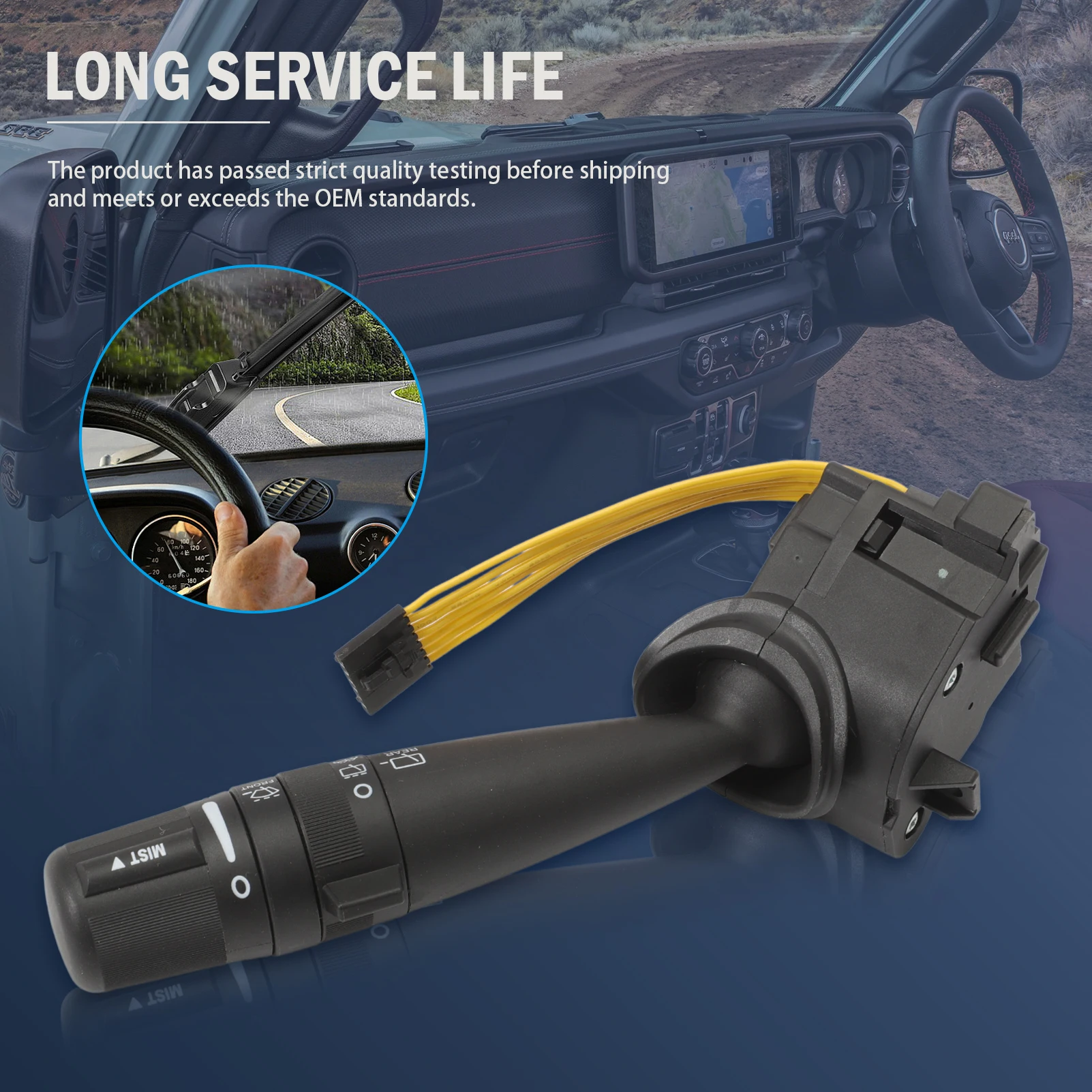 

Новый черный переключатель стеклоочистителя для Chrysler Jeep Dodge 2006-2017 17234.35 68003215AD