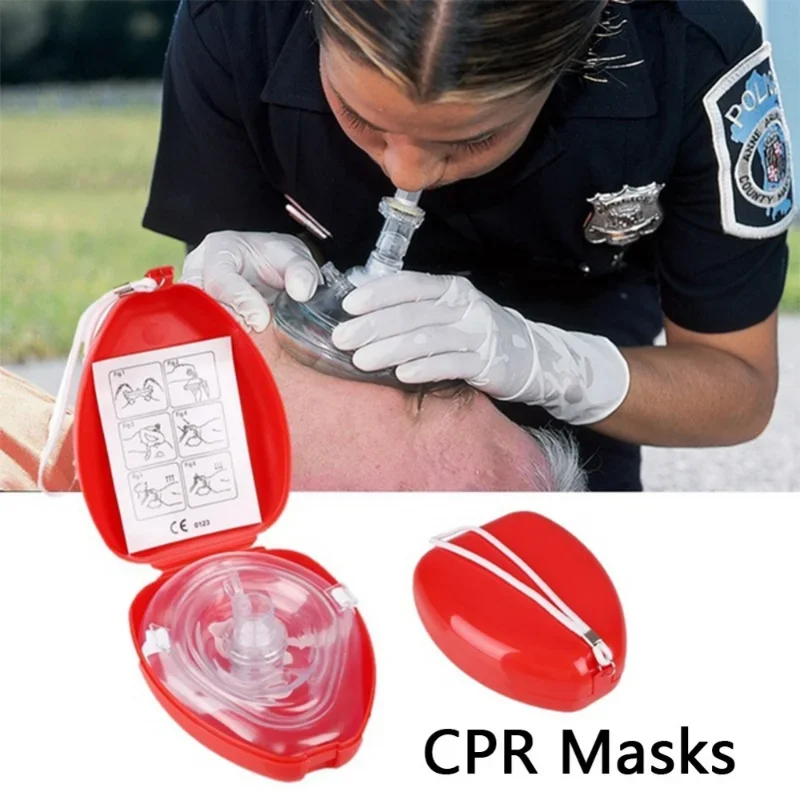 1Set Car Rescue CPR Mask Emergency First Aid Masks Resuscitator One-Way Valve CPR Face Sheild Survival Mask Outdoor Survival Kit