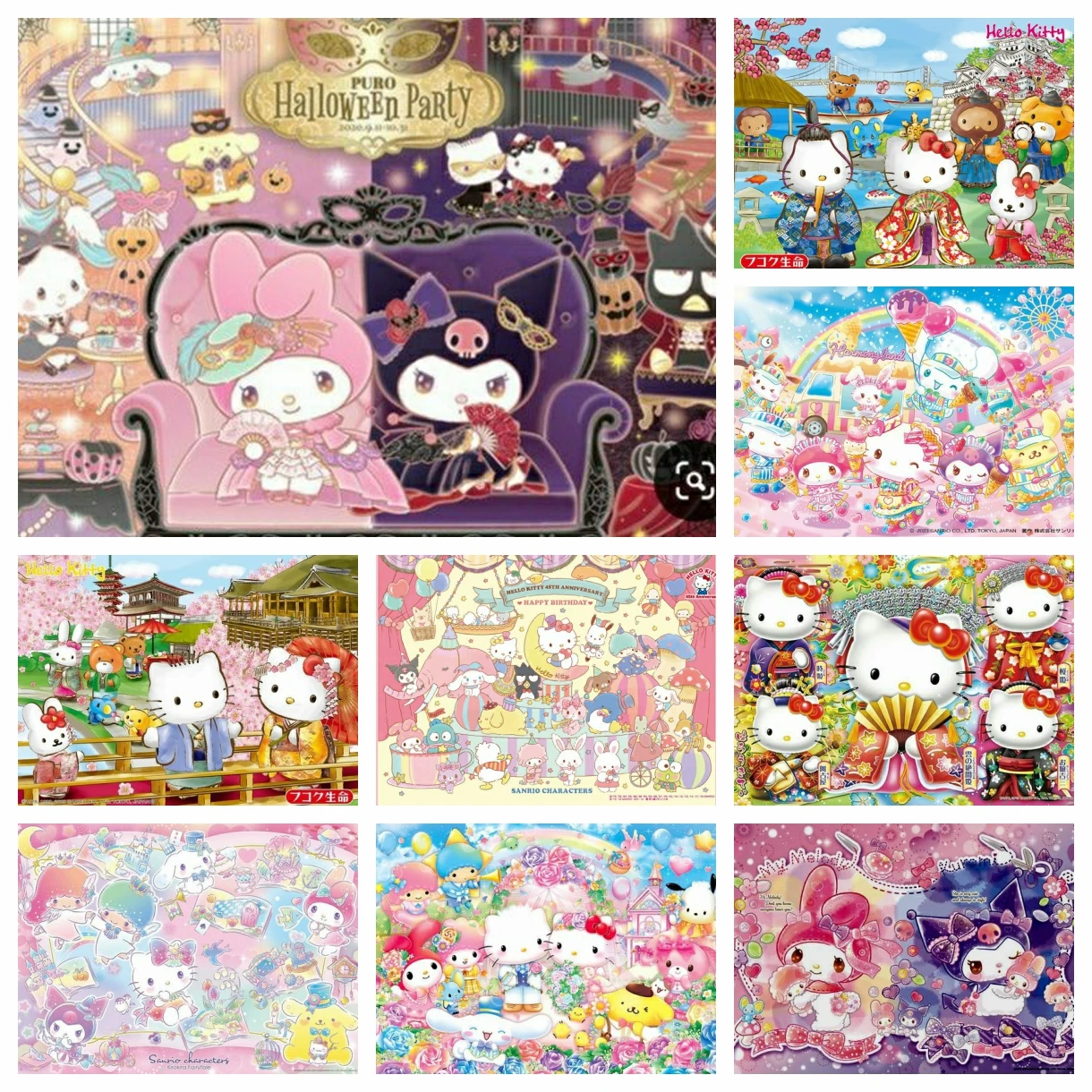 

Sanrio Diamond Painting Hello Cartoon Flower Kawaii Cross Stitch Set 5D DIY Art Mosaic Embroidery Pictures Wall Decor Handcraft