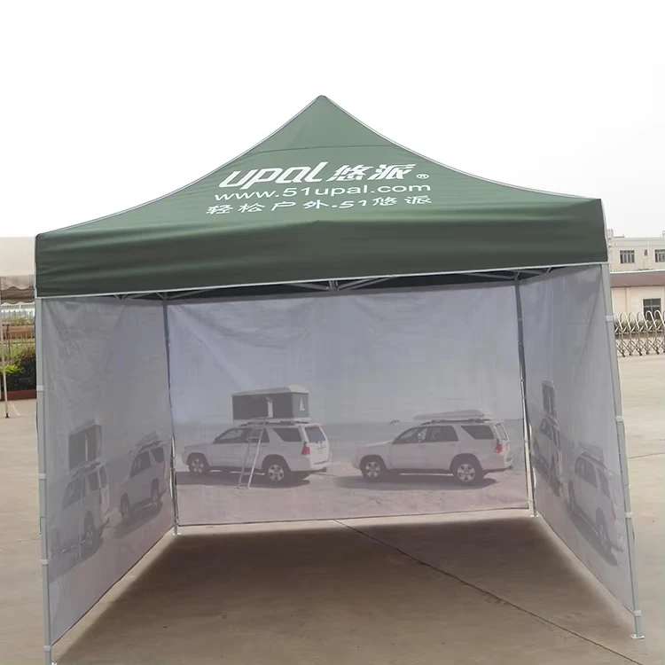 

print advertising promotional pop up event folding aluminium marquee gazebo canopy roof top trade show tent