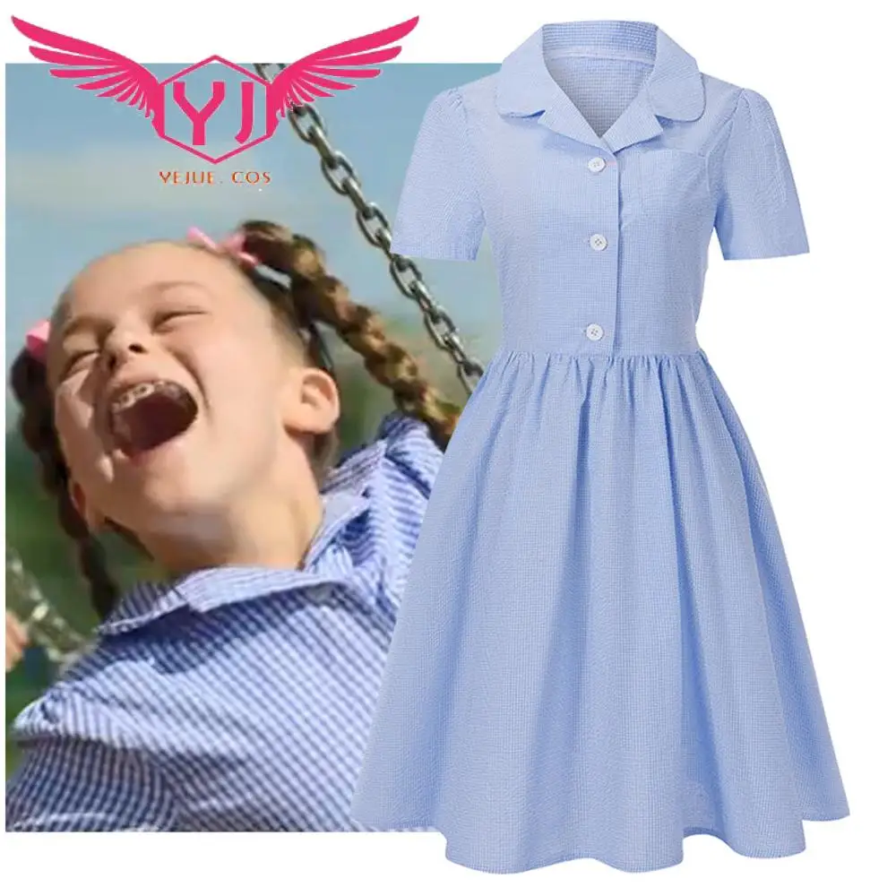 

Movie Roald Dahl’s Matilda the Musical Dress Cosplay Costume Halloween Costume Women Blue Dress