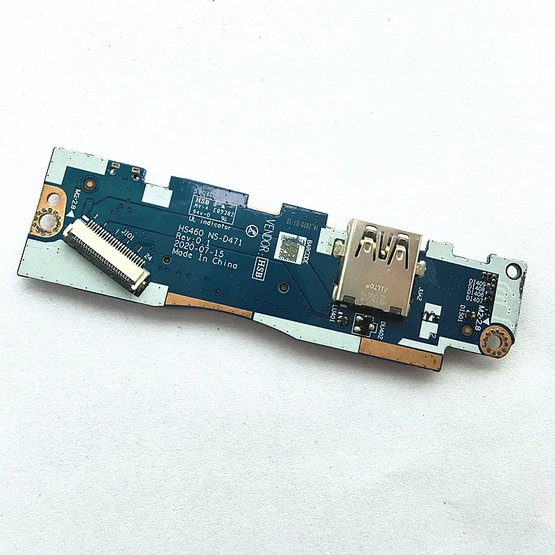 NEW Original For Lenovo Ideapad 3-14ITL6 3-15ITL6 USB SD Card Reader Switch Button Sub IO Board HS460 NS-D471 TESTED WELL view 3