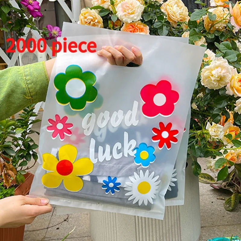 

20 00piece.Custom.Customized Packing Biodegradable Shopping Bags LDPE Fold Over Die Cut Handle Custom Retail Merchandise Plastic