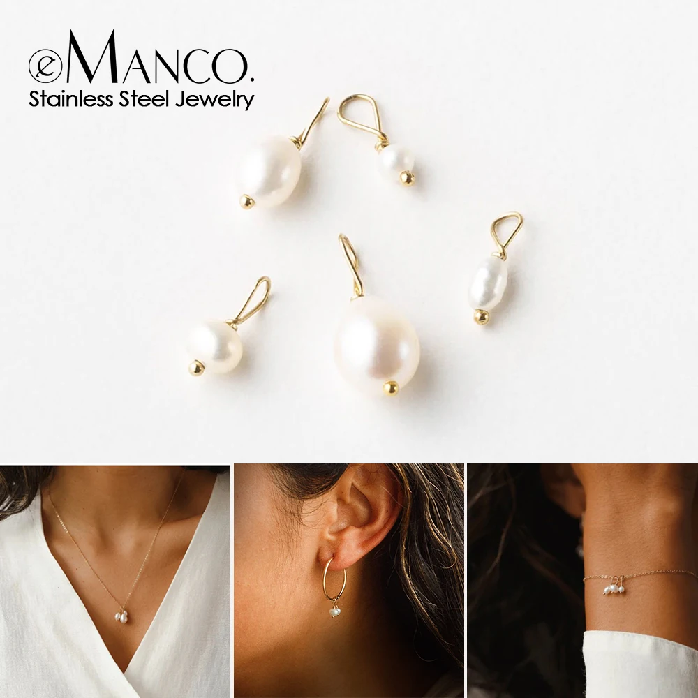 Image of EMANCO 5 Stück Süßwasserperlen-Anhänger Perlenkette DIY-Zubehör Beliebte Schmuck-Armband-Kombination