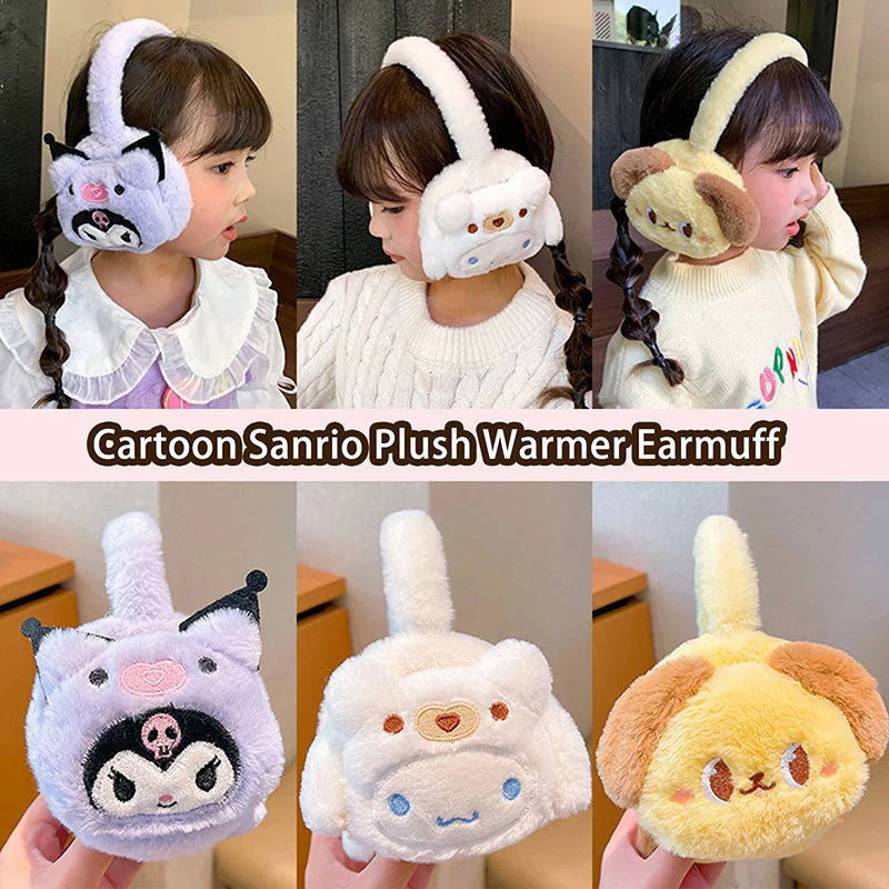 Kawaii Sanrio Soft Plush Warmer Ear Muff Cartoon Children Ear Flap Winter Outdoor Cold Protection Ear-Muffs Ear Cover Gifts