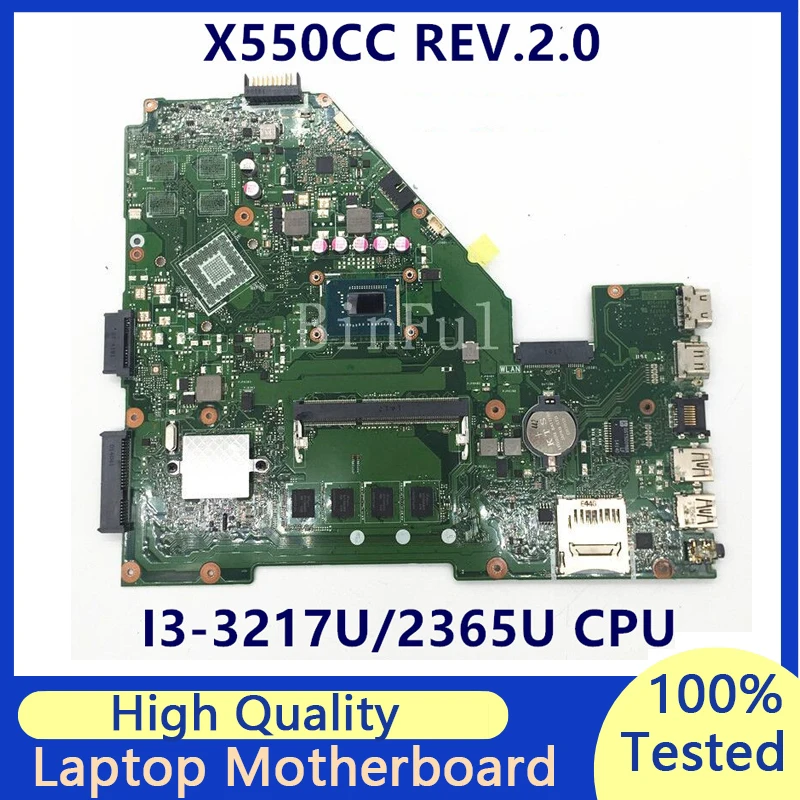 Mainboard For ASUS X550C X550CC X550CA Y581C R510C X550CL With i3-3217U/2365U CPU 4G RAM DDR3 Laptop Mtherboard 100% Full Tested