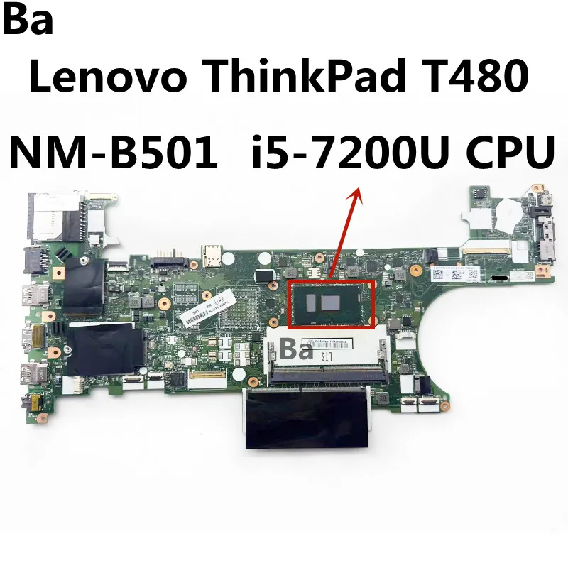 

Материнская плата для ноутбука Lenovo Thinkpad T480 с фотографическим процессором ET480 i5-7200U 100%