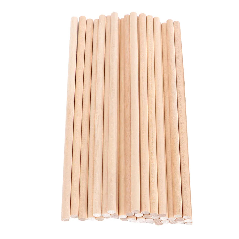 

50 шт. деревянных круглых дюбелей, прочные деревянные палочки для рукоделия, для хобби, деревообработки, аксессуары для рукоделия, деревянные палочки
