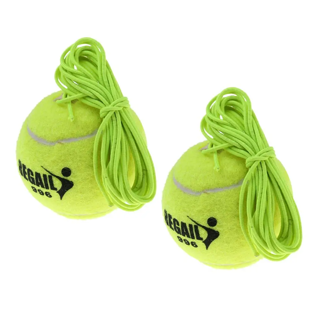 Lot 2 Tennis Self Self-Study Exercise Ball with Elastic Rope