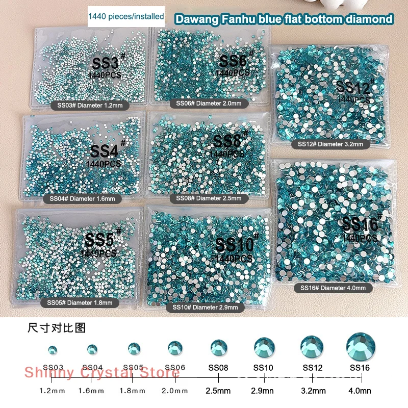 

1440pcs Rhinestones Glitter Crystal Diamond Strass Flatback Stone Gems Nail Art Rhinestones Decorative Accessories