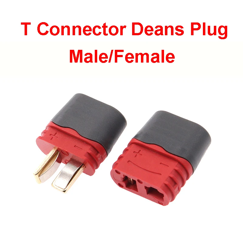 1PCS  Upgrated Sheathed T Plug Connectors Dean Style with Protection Cover for RC Battery ESC Motor Controller