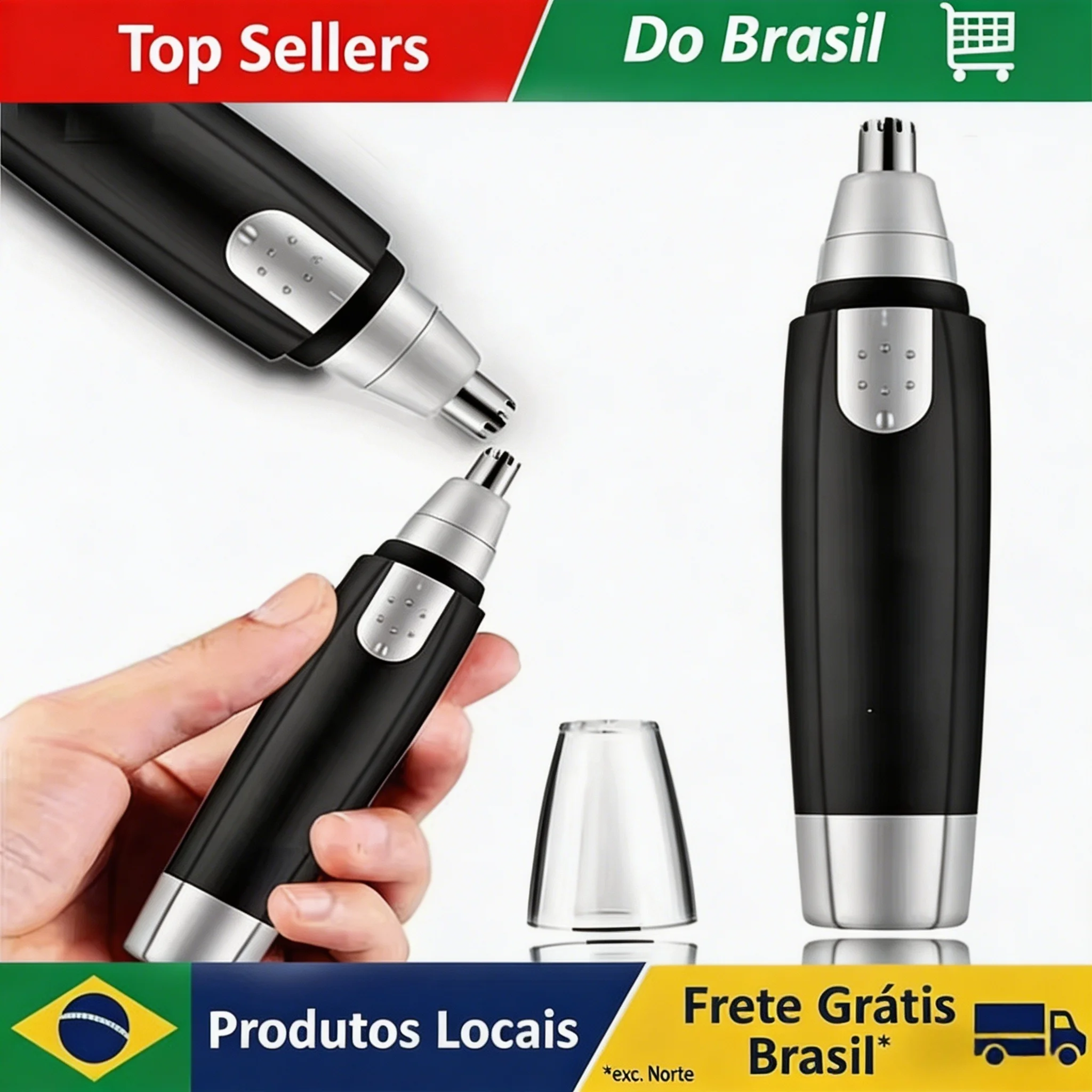 Aparador Elétrico de Pelos do Nariz e Orelha Sem Dor, Portátil, Lavável, Removedor de Pelos do Rosto e Sobrancelhas, Ferramenta Leve de Cuidados Pessoais