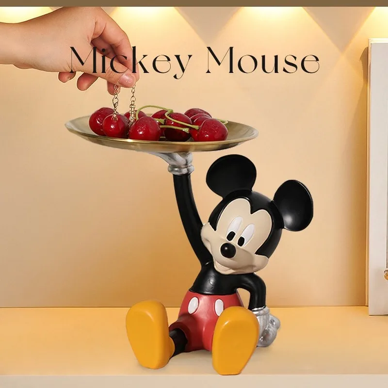 Disney Cute Cartoon Mickey Mouse Tray Ornaments Figure Home Soft Living Room Bedroom Tv Cabinet Decorations  Kawaii Presents