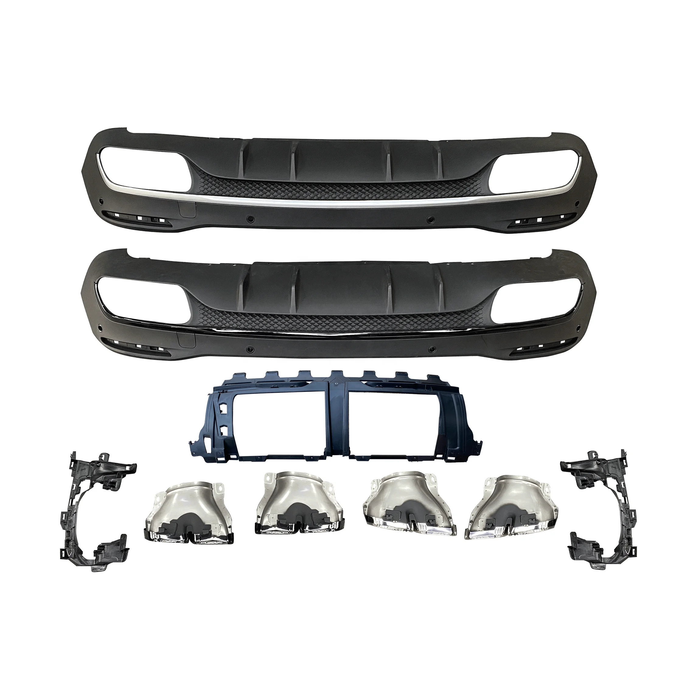 

Genuine Rear Lip with Tips for 2020 GLE W167 Modified GLE63 Diffuser with Exhaust Pipe