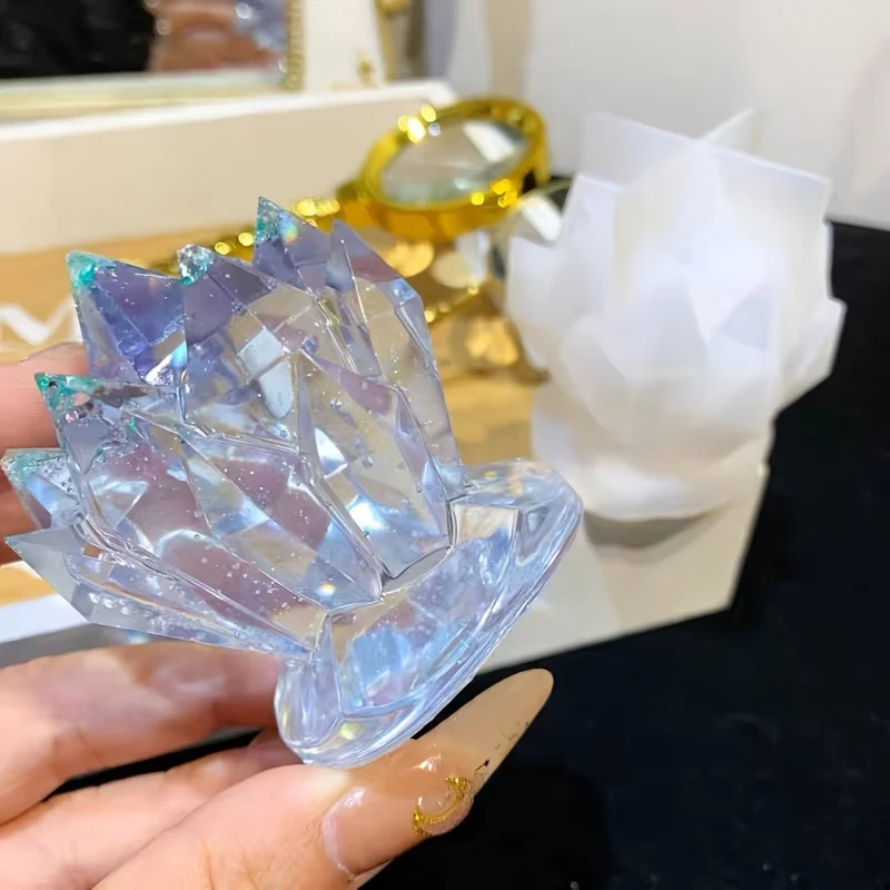 1pcCrystal Cluster Decorative Silicone Mold Candle Pendulum Jewelry Silicone Molded Silicone Mold，Candle mould，Resin Mold，Epoxy - view 6