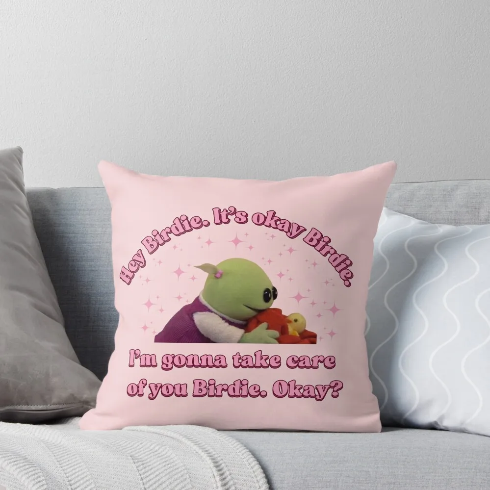 Nanalan Wonderful Girl It's okay Birdie Throw Pillow Couch Cushions Christmas Pillow Cases Sofa Cushions pillow