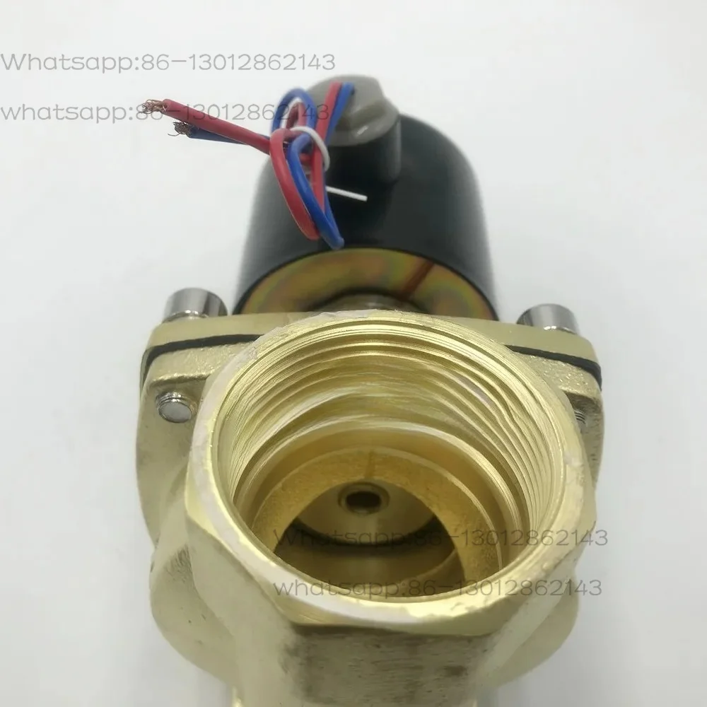 G1-1/4" N/O DC24V DC12V Brass Electric Solenoid Valve Water Gas Air Normally Open Type