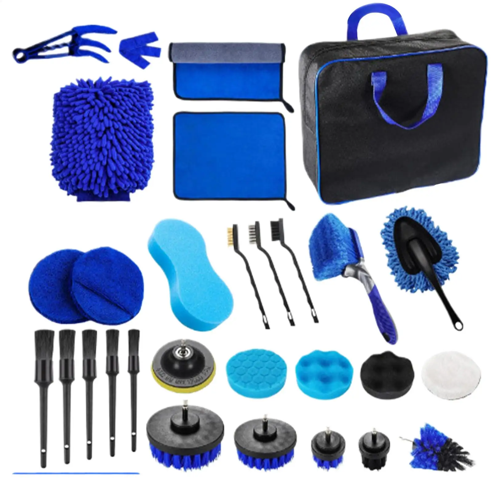 

Набор из 29 щеток для автодетейлинга и мойки автомобилей: для грузовиков, седанов, внедорожников, фургонов, гаражей и использования на улице