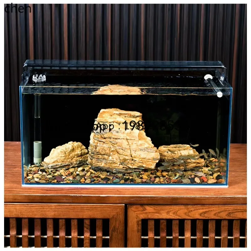 

X6 household fish tank new small living room desktop back filter landscaping ecological tank aquarium