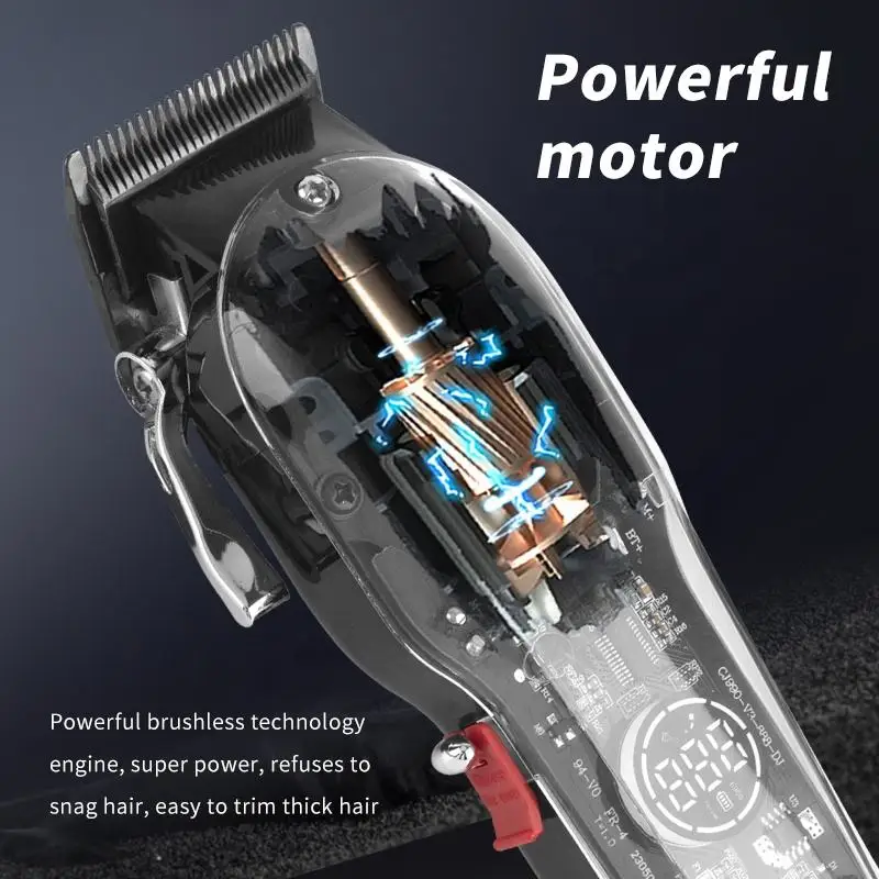 Waikil เครื่องไฟฟ้าแบบมืออาชีพที่ตัดขนสำหรับผู้ชาย, เครื่องแกะสลักหัวน้ำมันแบบไร้สาย