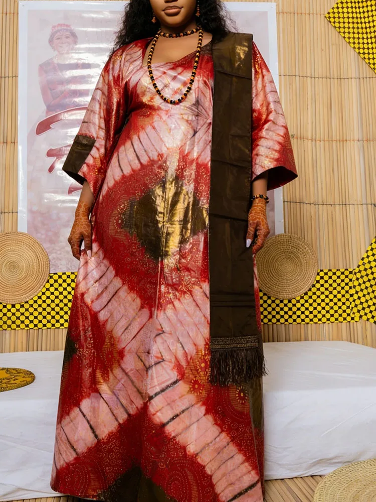 

Elegant African Printed All-Season Traditional Attire | Custom Plus Size Gown for Celebrations & Formal Events
