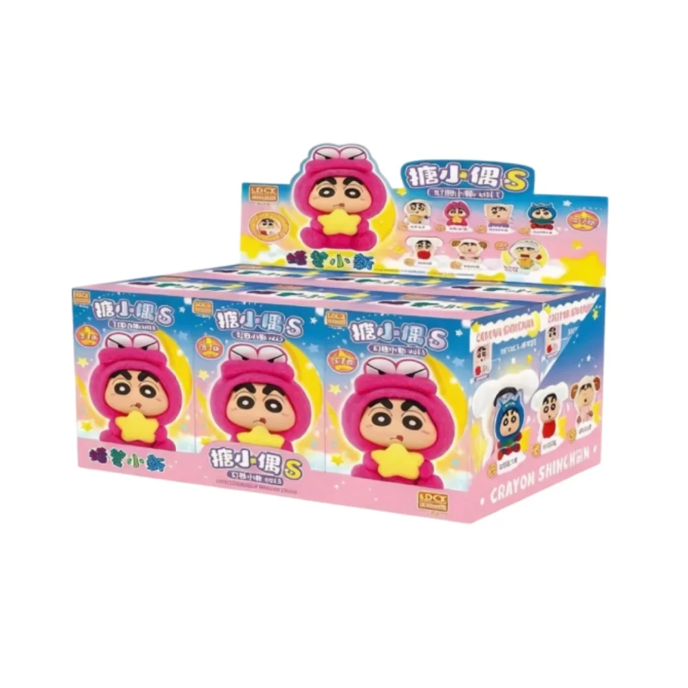 LDCX Echte Crayon Shin Chan Mystery Box Bosavontuur Snoep Pop Flock Pluche Pop Anime Bureau Collectie Cadeau