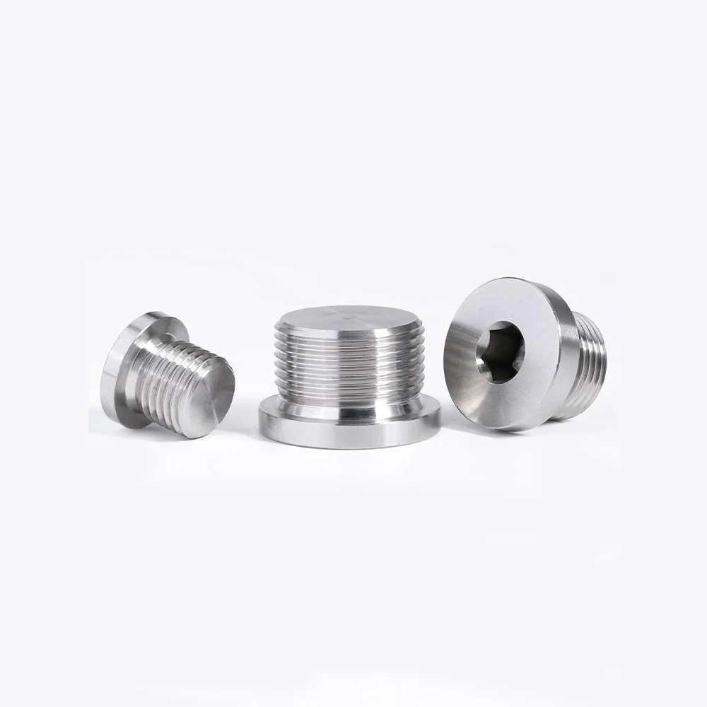 304 Stainless Steel Hexagonal Socket Without ED Ring Sealing Plug Oil Pipe Plug Plug Metric M8M10M12M14M16M18M20-M48