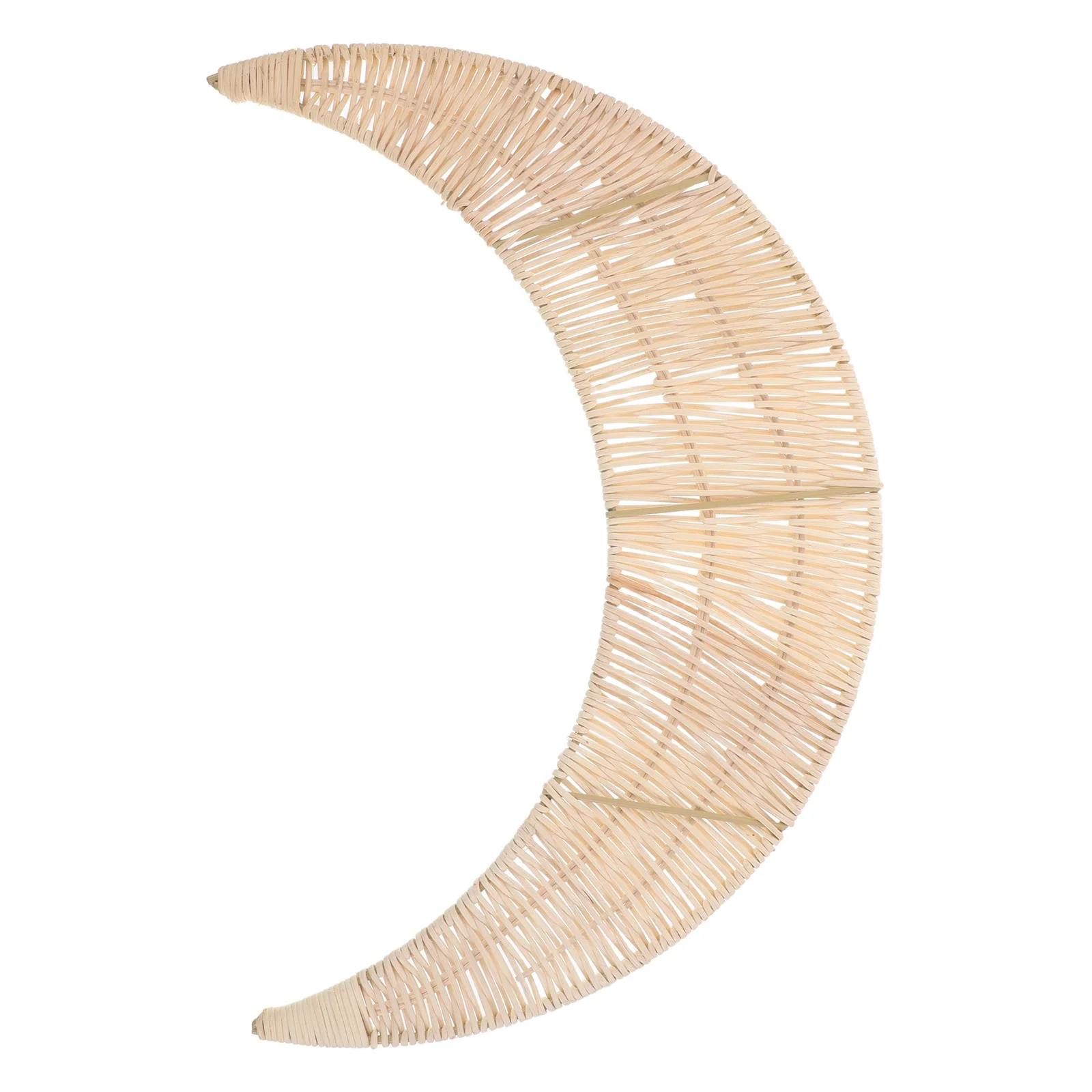 

Handmade Rattan Moon Wall Decor Rustic Boho Nursery Hanging Ornament Wicker Moon Shape Decoration Creative Wall Art