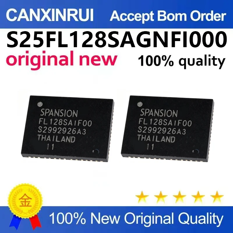 （5pcs-100pcs）New S25FL128SAGNFI000 silk screened FL128SAIF00 packaged QFN memory chip