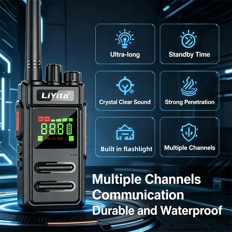 professional-walkie-talkie-led-screen-flashlight-long-range-strong-signal-auto-noise-cancellation-long-standby-easy-to-operate