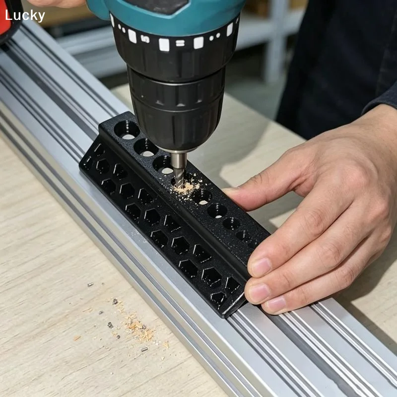 Safe 15mm 10-Hole Drill Bit Guide Firmly Fixed Non-Slip Drill Bit Holder Accurate Drilling Auxiliary Drill Bit PVC Pipe