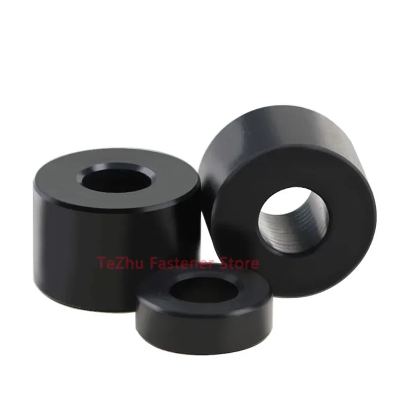 M3 M4 M5 M6 M8 M10 Black Pom Round Hollow Unthread Standoff Bushing Washer Spacer Sleeve Insulated Plastic Gasket Length 1-20mm