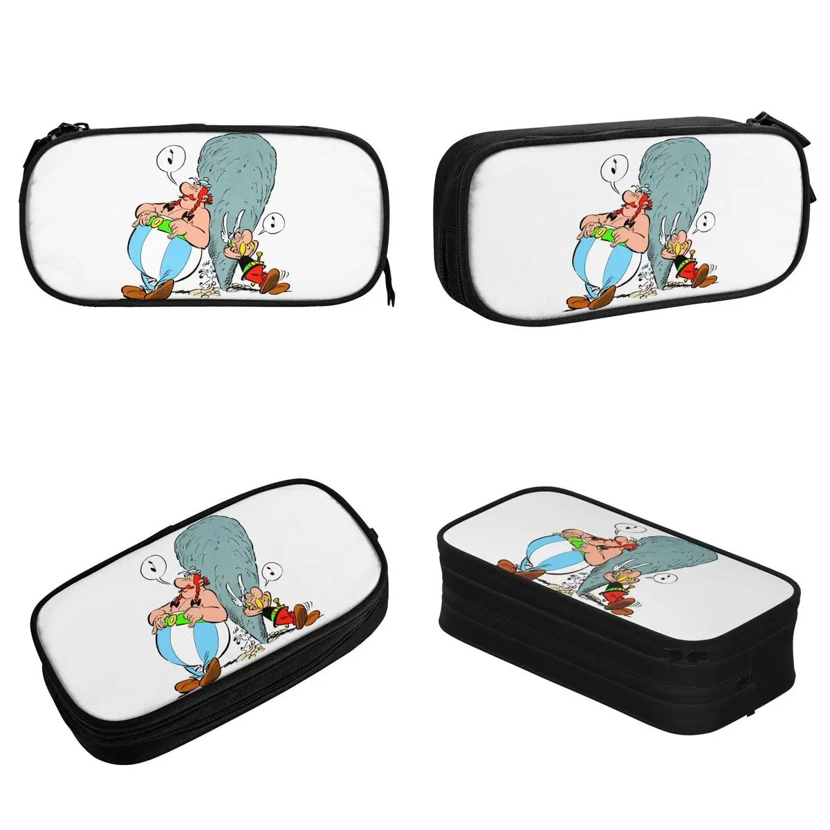 The Adventures of Asterix And Obelix Cartoon Pencil Cases Fashion Pen Holder Bags Student Big Capacity Cosmetic Pencilcases