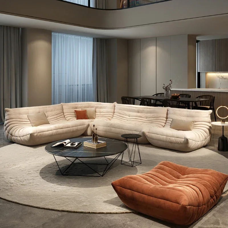 

Minimalist Fabric Sofa Light Luxury Silent Style Casual White Simple Modern Italian Style