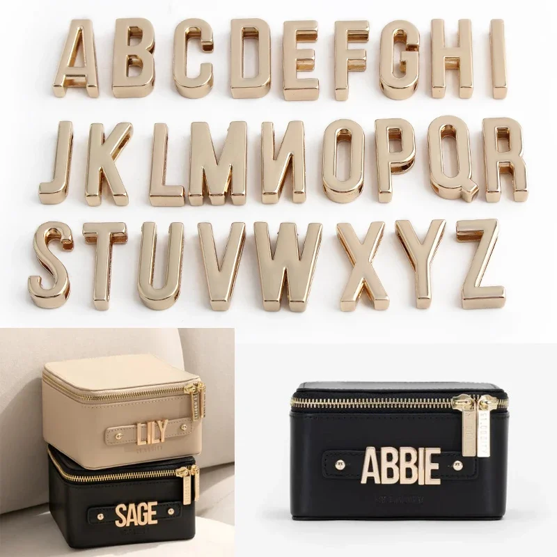 5PCS Luggage and Travel Goods Letter Decorative Buckles Personalized Jewelry Making Accessories DIY Sliding Letters