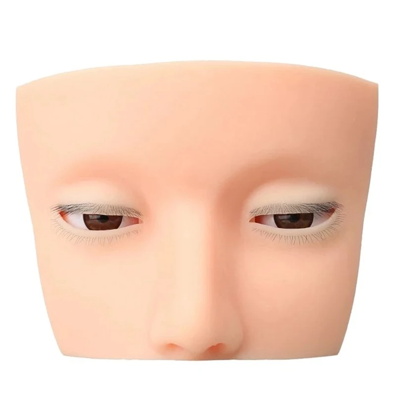 Beauty New Real 4 Layers Mannequin Head For Eyelash Extension Practice Silicone Head With Open Eye Eyelash A
