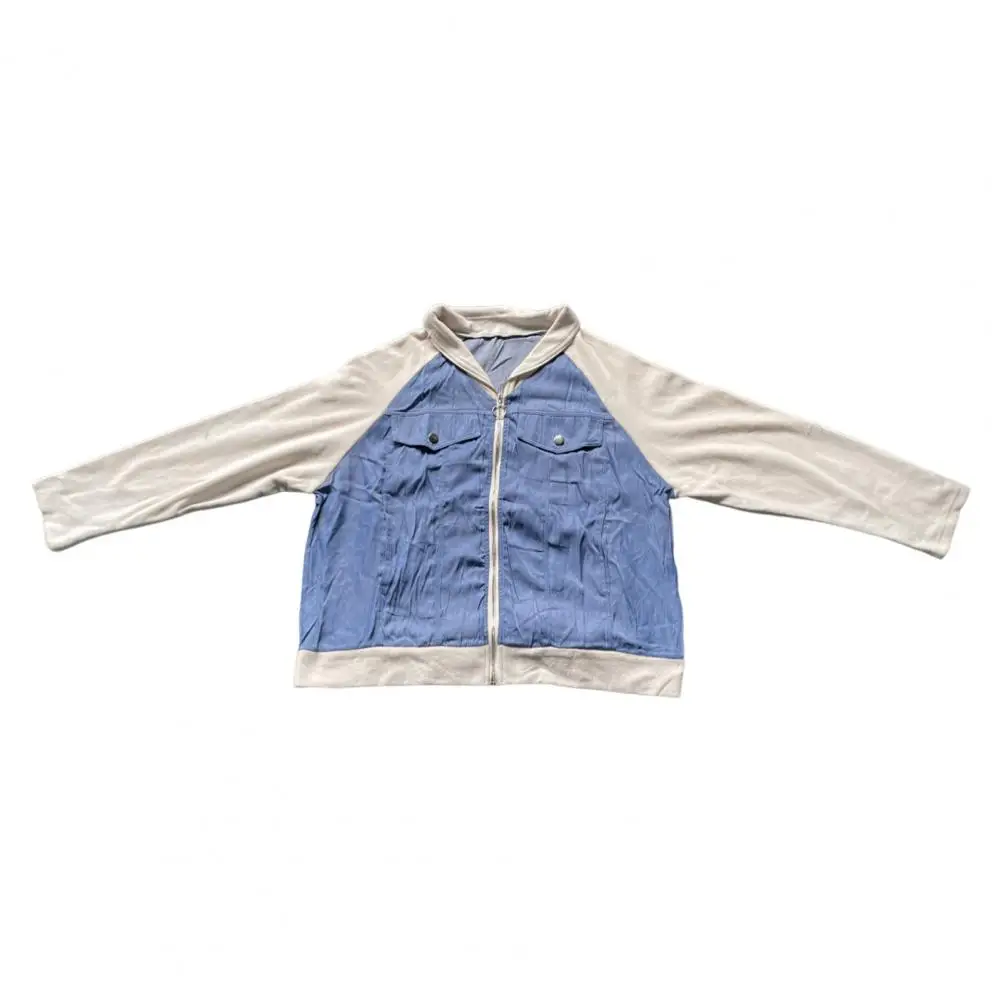 

2025 Fashion Women's Denim Jacket Long Sleeve Plaid Button Down Shirts Shacket Jacket Women Oversized Jean Jacket Denim