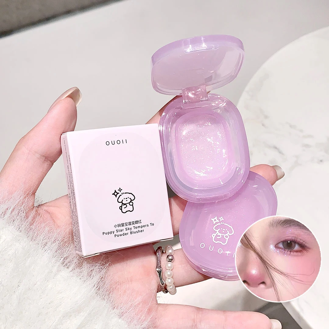OUOII Pup Star Temperature-Changing Blush Natural and Not Easy to Remove Blush Rouge