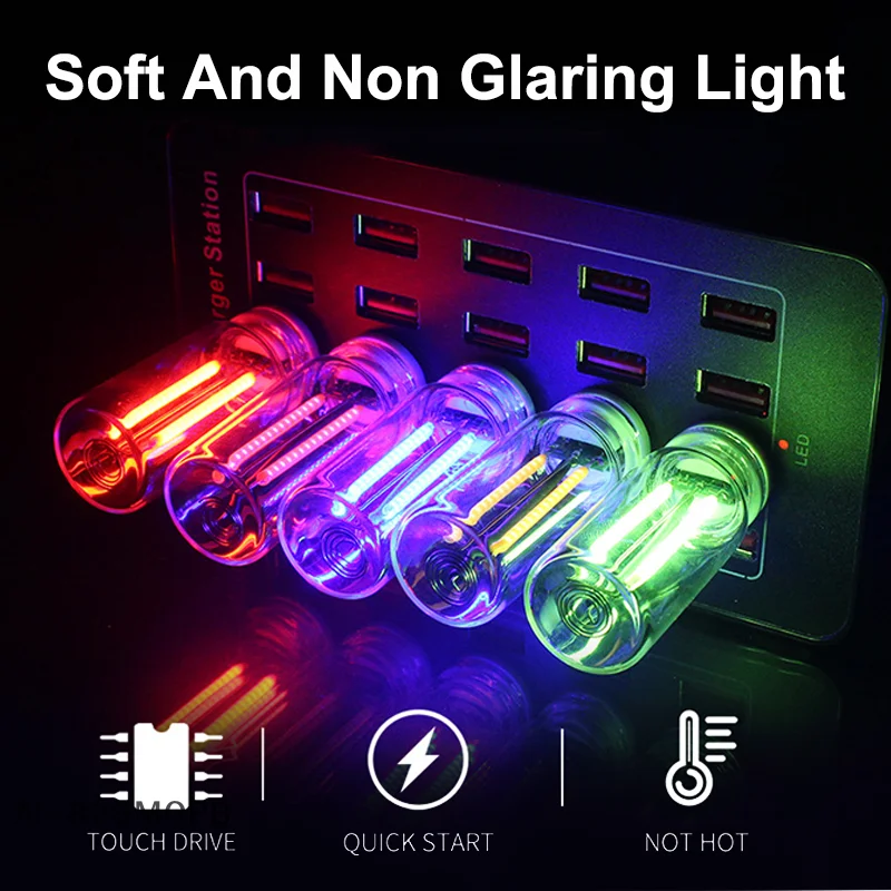 【S】أضواء السيارة الداخلية USB، 2025 مصابيح المزاج الداخلي المستوحاة من الرجعية الجديدة، مصابيح سيارة ريترو USB محمولة لغرفة النوم #3