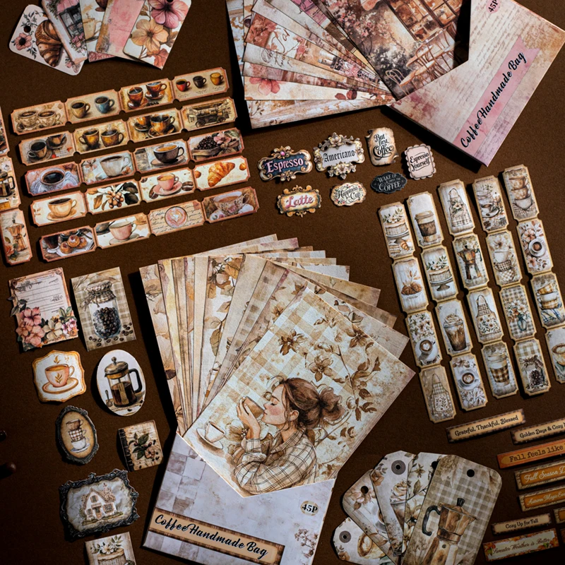 4packs/LOT Coffee tent bag Series series cute lovely creative decoration DIY paper memo pad